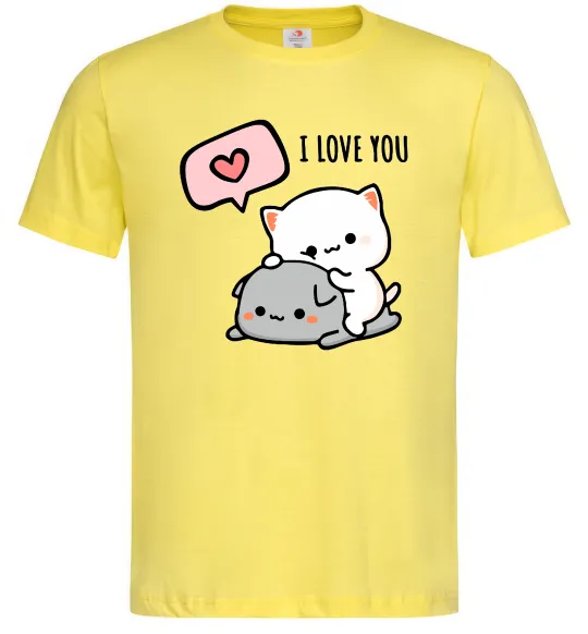 Чоловіча футболка Peach and Goma love you Лимонний фото