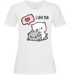 Жіноча футболка Peach and Goma love you Білий фото