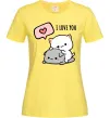 Жіноча футболка Peach and Goma love you Лимонний фото