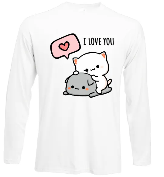 Лонгслів Peach and Goma love you Білий фото