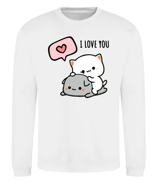 Світшот Peach and Goma love you Білий фото