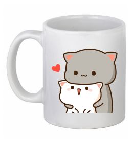 Чашка керамічна Котики в обіймах