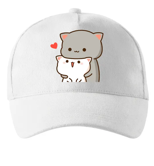 Кепка Котики в обіймах Білий фото