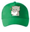 Кепка Котики в обіймах Зелений фото