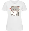 Жіноча футболка Котики в обіймах Білий фото
