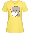 Жіноча футболка Котики в обіймах Лимонний фото