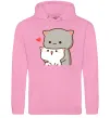 Чоловіча толстовка (худі) Котики в обіймах Рожевий фото