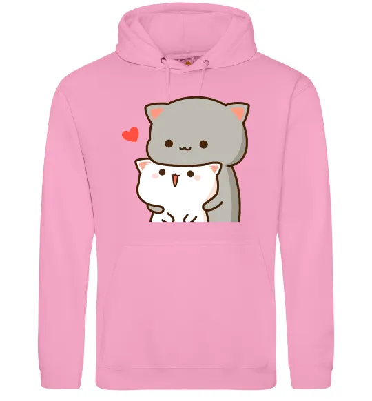 Жіноча толстовка (худі) Котики в обіймах Рожевий фото