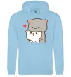 Жіноча толстовка (худі) Котики в обіймах Блакитний фото