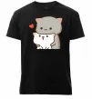 Чоловіча преміум футболка Котики в обіймах Чорний фото