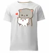 Чоловіча преміум футболка Котики в обіймах Білий фото
