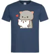 Чоловіча футболка Котики в обіймах Темно-синій фото