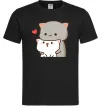 Чоловіча футболка Котики в обіймах Чорний фото