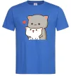 Чоловіча футболка Котики в обіймах Яскраво-синій фото
