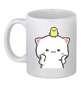 Чашка керамическая Котики Peach and Goma з каченям