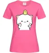 Жіноча футболка Котики Peach and Goma з каченям Яскраво-рожевий фото