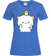 Жіноча футболка Котики Peach and Goma з каченям Яскраво-синій фото