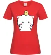 Жіноча футболка Котики Peach and Goma з каченям Червоний фото