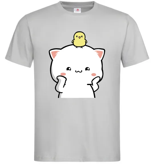 Чоловіча футболка Котики Peach and Goma з каченям Сірий фото