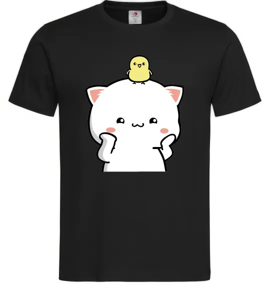 Чоловіча футболка Котики Peach and Goma з каченям Чорний фото