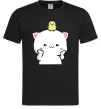 Чоловіча футболка Котики Peach and Goma з каченям Чорний фото