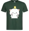 Чоловіча футболка Котики Peach and Goma з каченям Темно-зелений фото