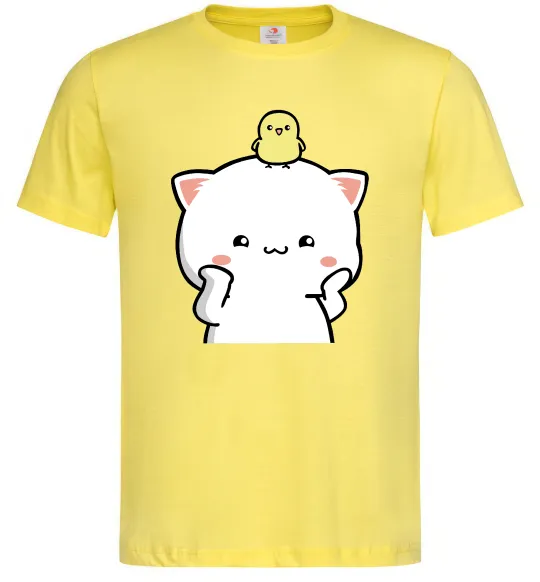 Чоловіча футболка Котики Peach and Goma з каченям Лимонний фото