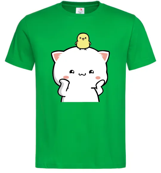 Чоловіча футболка Котики Peach and Goma з каченям Зелений фото