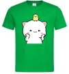 Чоловіча футболка Котики Peach and Goma з каченям Зелений фото