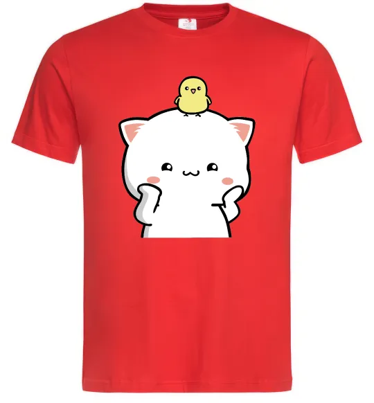 Чоловіча футболка Котики Peach and Goma з каченям Червоний фото