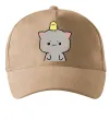 Кепка Котики Goma and Peach з каченям Пісочний фото