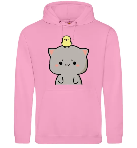 Чоловіча толстовка (худі) Котики Goma and Peach з каченям Рожевий фото