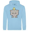 Чоловіча толстовка (худі) Котики Goma and Peach з каченям Блакитний фото