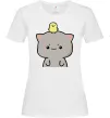 Жіноча футболка Котики Goma and Peach з каченям Білий фото