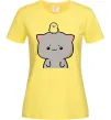Жіноча футболка Котики Goma and Peach з каченям Лимонний фото