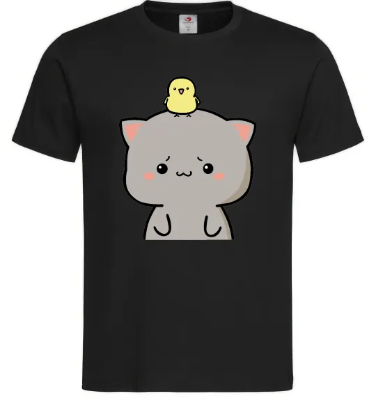 Чоловіча футболка Котики Goma and Peach з каченям Чорний фото