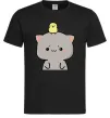 Чоловіча футболка Котики Goma and Peach з каченям Чорний фото