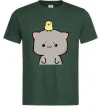 Чоловіча футболка Котики Goma and Peach з каченям Темно-зелений фото