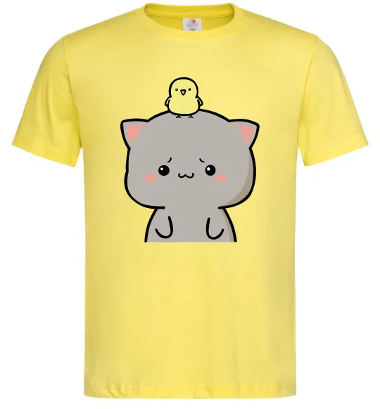 Чоловіча футболка Котики Goma and Peach з каченям Лимонний фото