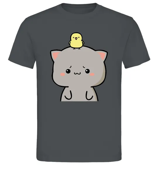 Чоловіча футболка Котики Goma and Peach з каченям Графіт фото