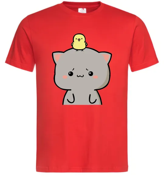 Чоловіча футболка Котики Goma and Peach з каченям Червоний фото