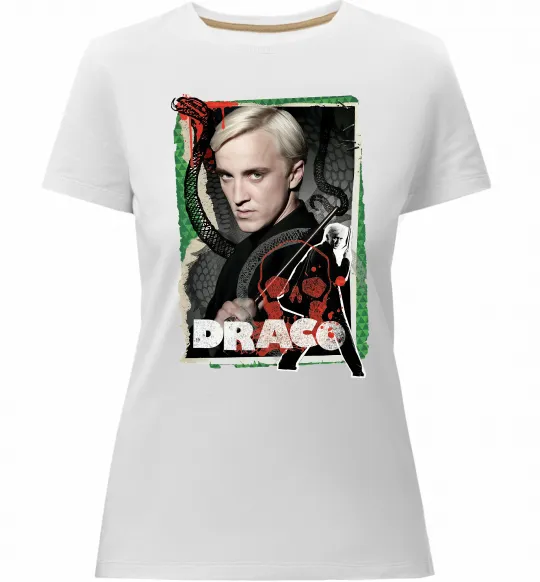 Женская премиум футболка Draco Белый фото