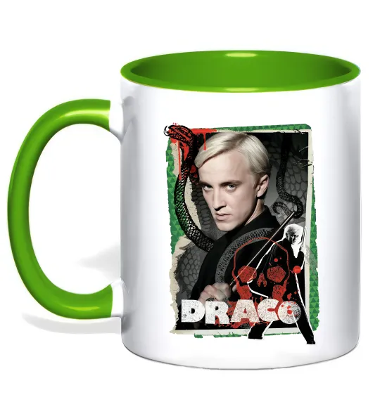 Чашка с цветной ручкой Draco Лаймовый фото