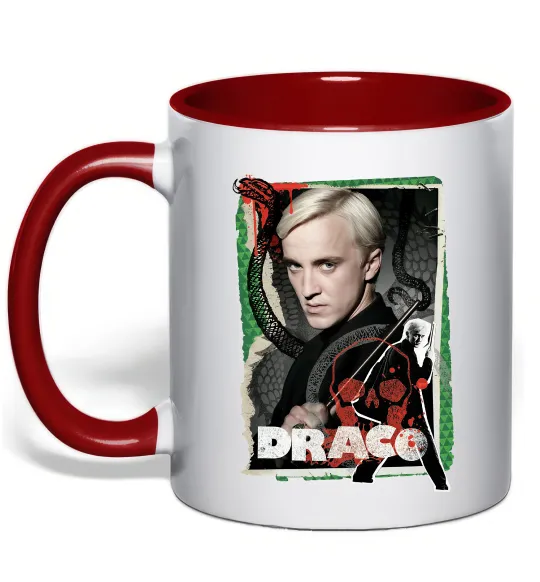 Чашка с цветной ручкой Draco Красный фото