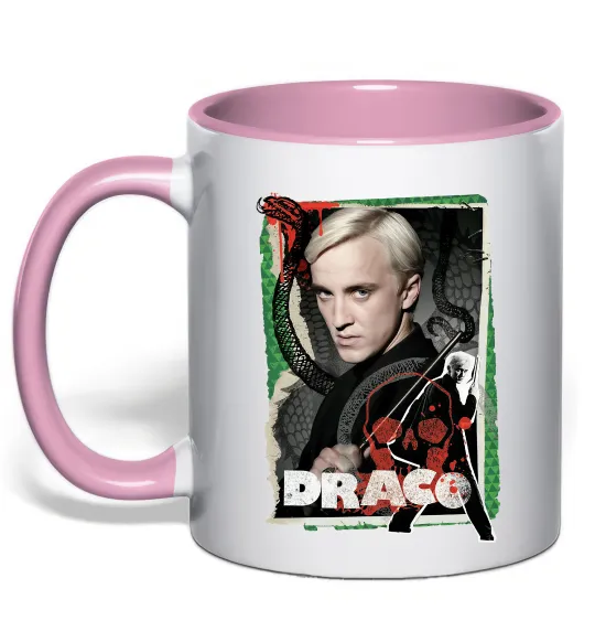 Чашка с цветной ручкой Draco Нежно розовый фото