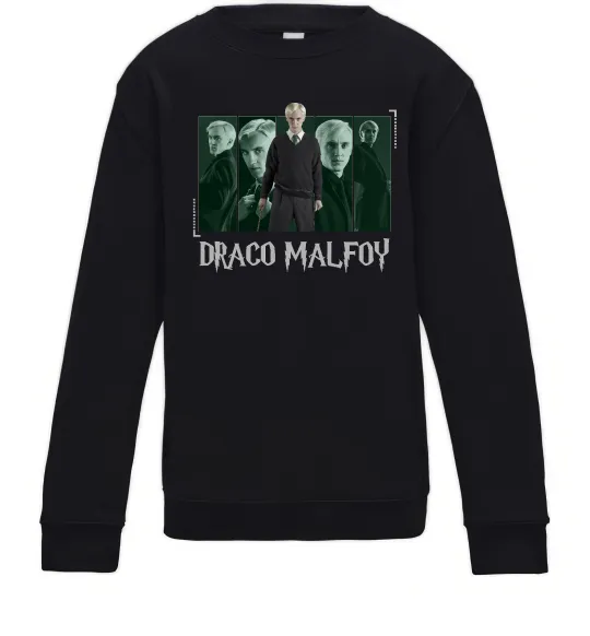 Дитячий світшот Драко Малфой Чорний фото