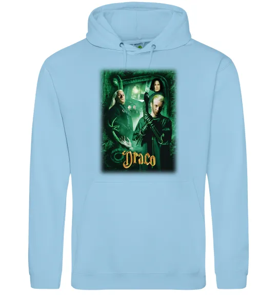 Чоловіча толстовка (худі) Драко Малфой Слизерин Блакитний фото