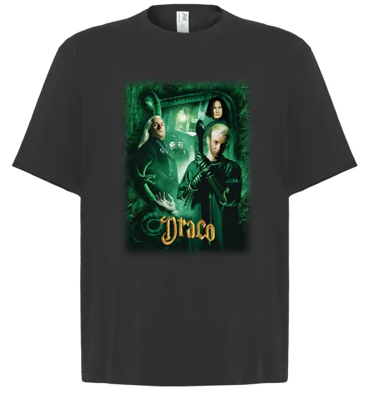 Футболка Оверсайз Драко Малфой Слизерин Чорний фото