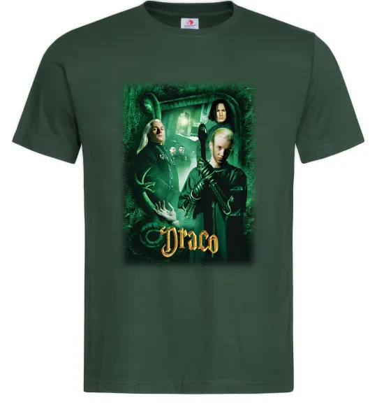 Чоловіча футболка Драко Малфой Слизерин Темно-зелений фото