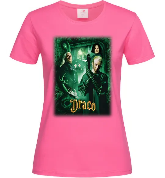 Жіноча футболка Драко Малфой Слизерин Яскраво-рожевий фото